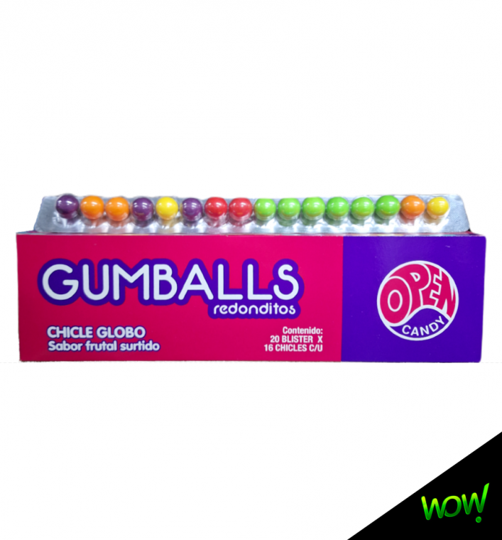 CHICLE GUMBALLS X16U CAJA